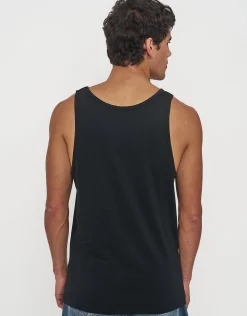 Organic Relax Fit Singlet in Black