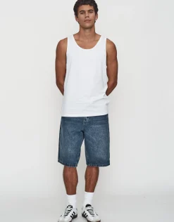 Organic Relax Fit Singlet in White