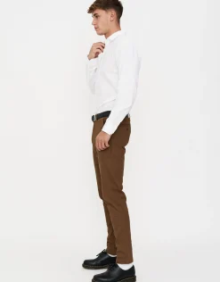 Organic Tapered Fit Chinos in Caramel