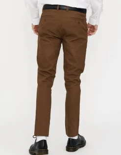 Organic Tapered Fit Chinos in Caramel