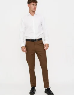 Organic Tapered Fit Chinos in Caramel