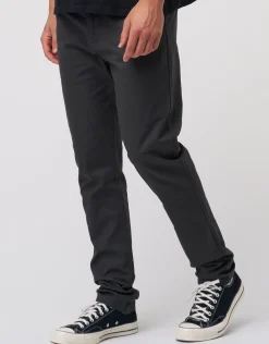 Organic Tapered Fit Chinos in Charcoal 002