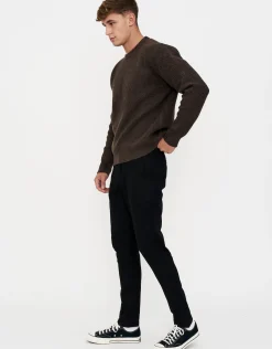 Organic Tapered Fit Chinos in Charcoal 002