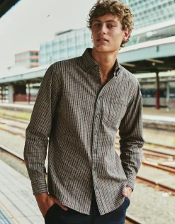 Over Check Long Sleeve Shirt in Multi