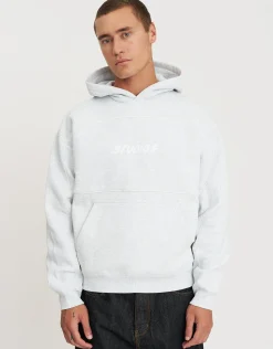 Overlock Oversized Cropped Hoodie in Alloy Grey