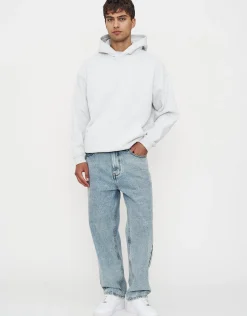 Oversized Heavyweight Plain Hoodie in Ivy