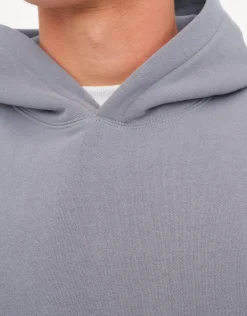 Oversized Heavyweight Plain Hoodie in Black