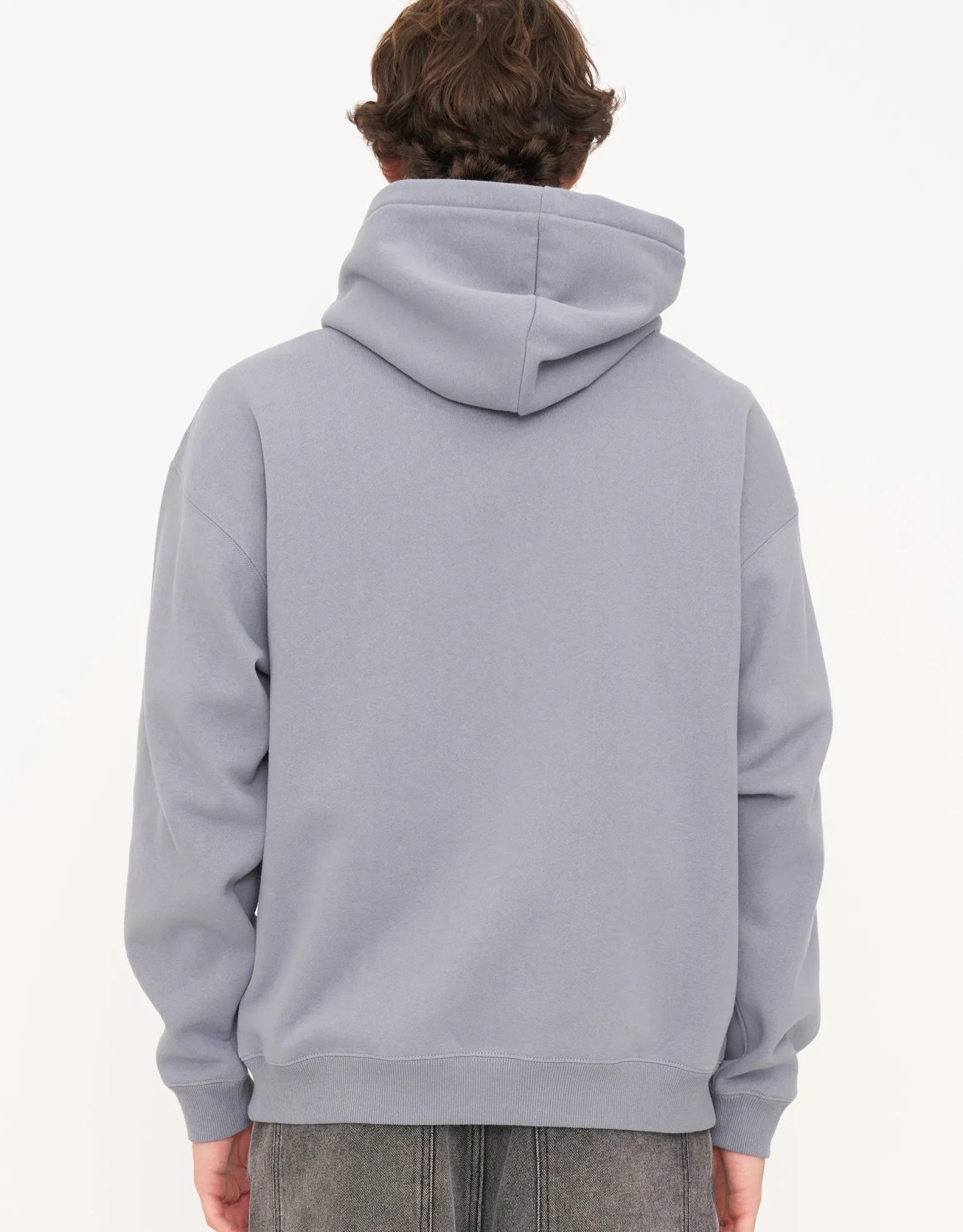 Oversized Heavyweight Plain Hoodie in Black