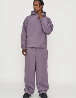 Oversized Heavyweight Plain Hoodie in Snow Marle