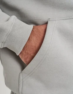 Oversized Heavyweight Plain Hoodie in Moon