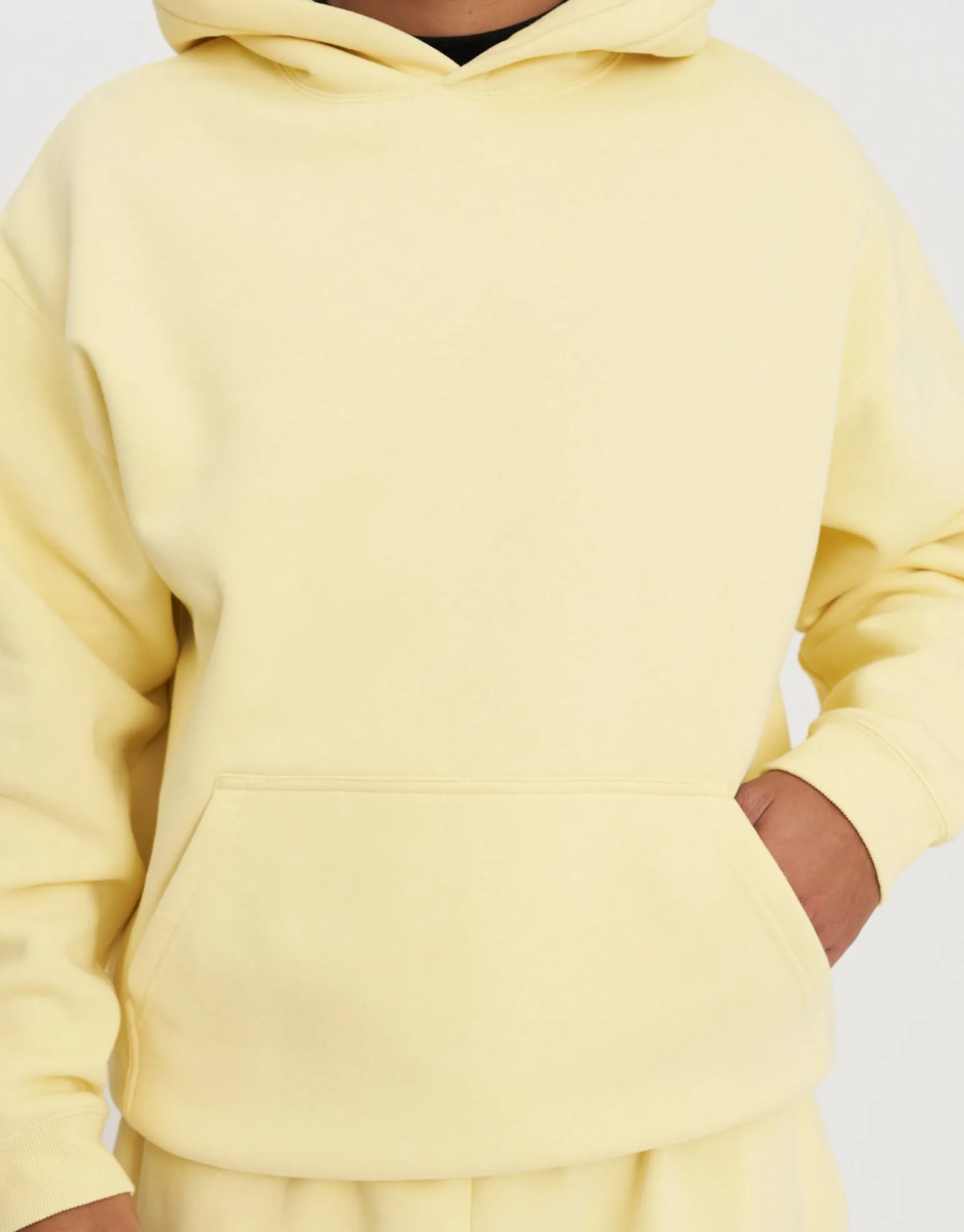 Oversized Heavyweight Plain Hoodie in Empire Yellow