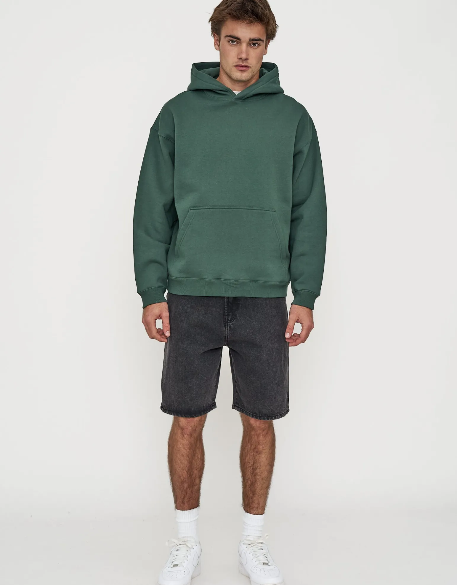 Oversized Heavyweight Plain Hoodie in Empire Yellow