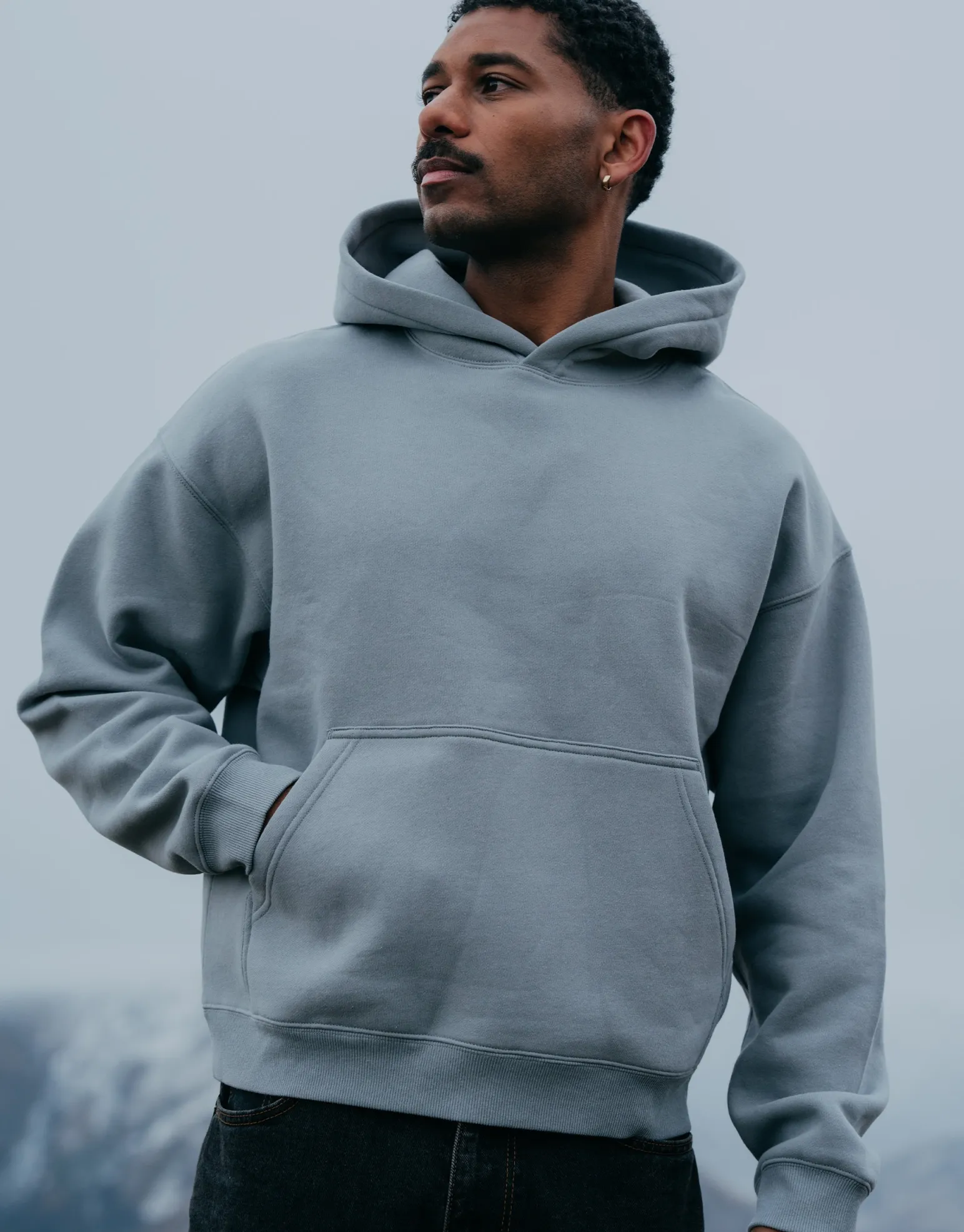 Oversized Heavyweight Plain Hoodie in Empire Yellow