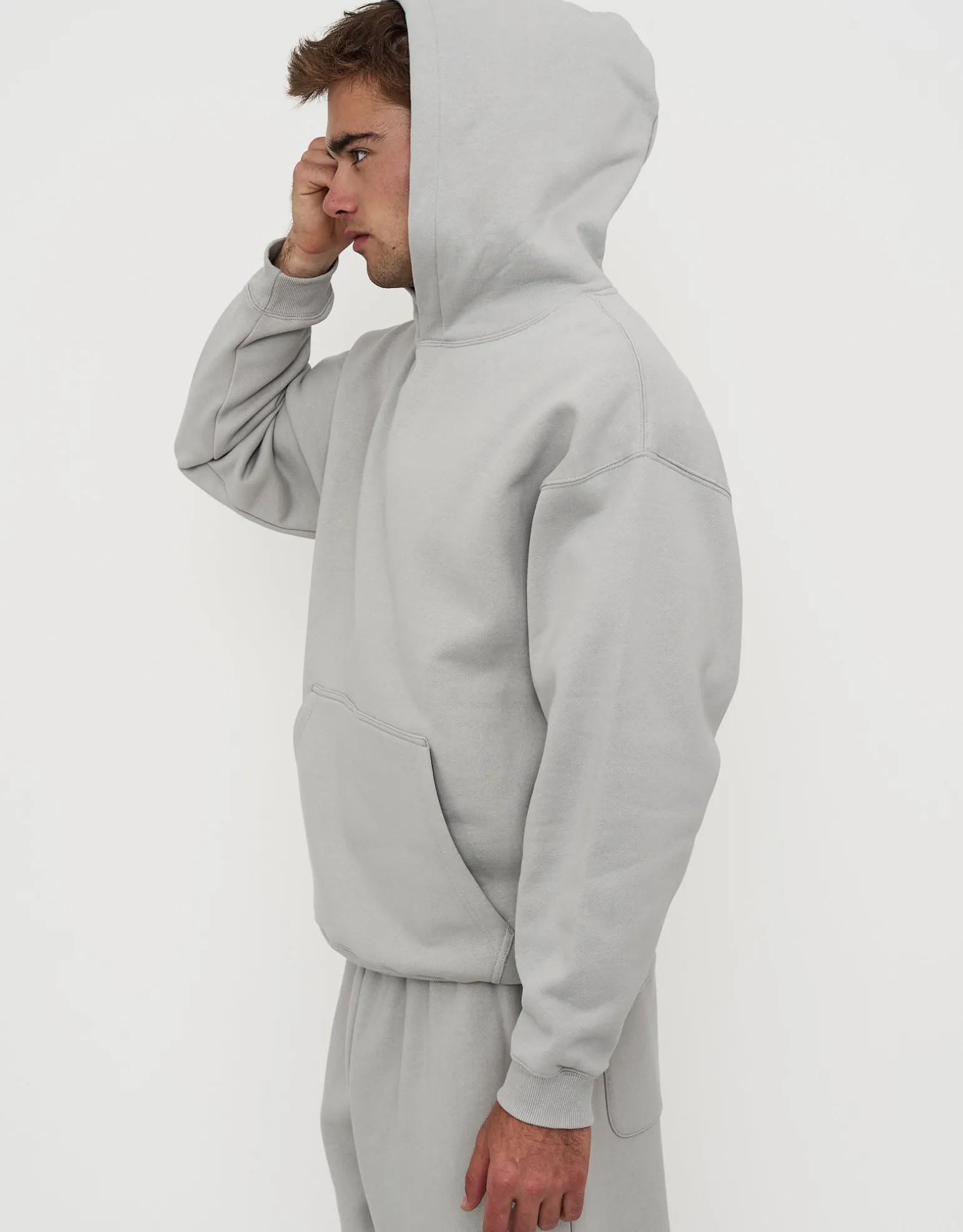 Oversized Heavyweight Plain Hoodie in Empire Yellow