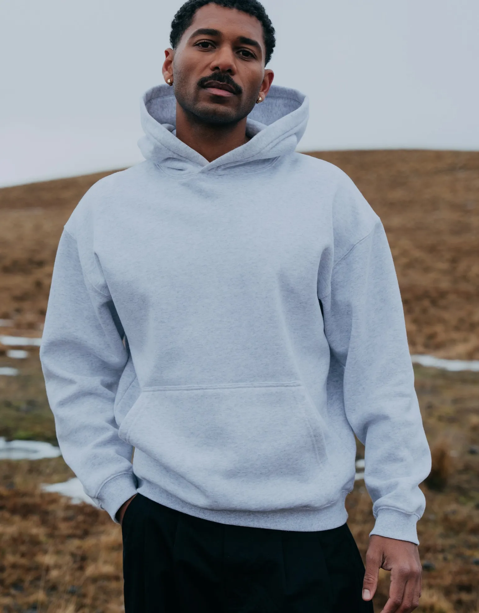 Oversized Heavyweight Plain Hoodie in Empire Yellow