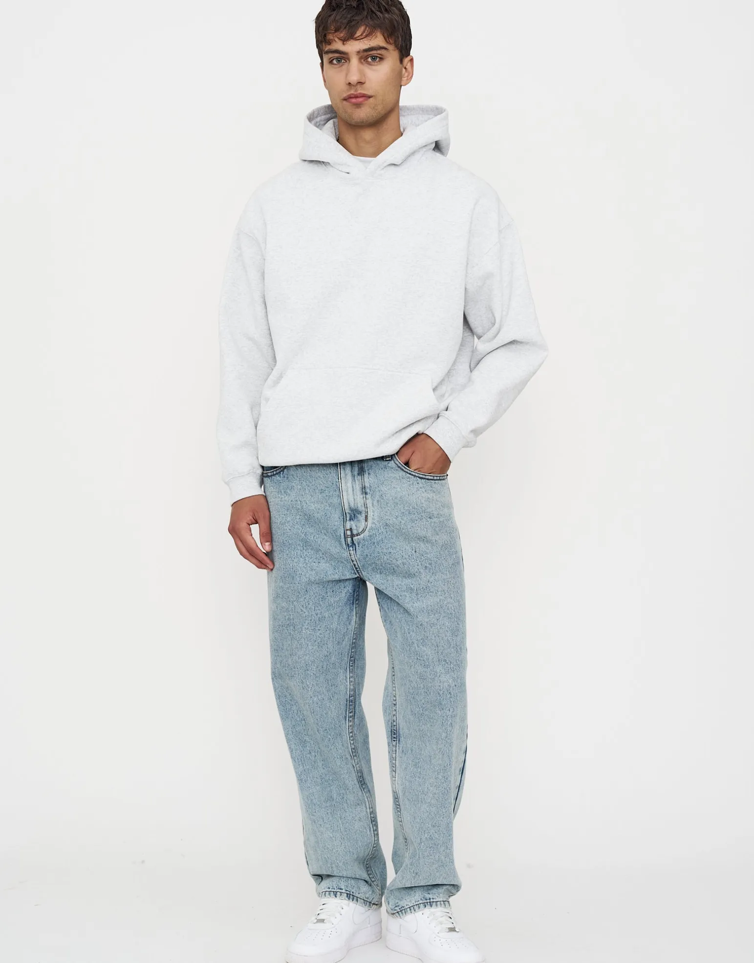 Oversized Heavyweight Plain Hoodie in Empire Yellow