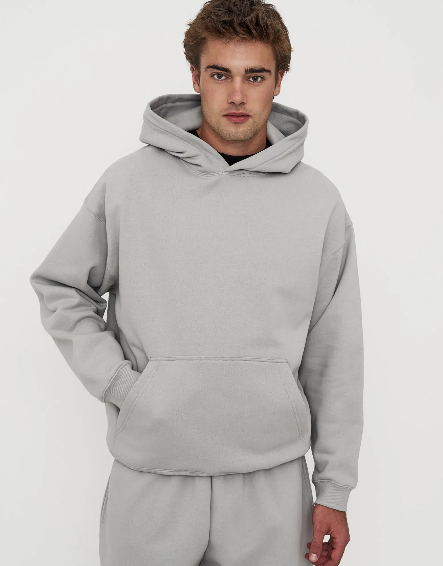Oversized Heavyweight Plain Hoodie in Empire Yellow