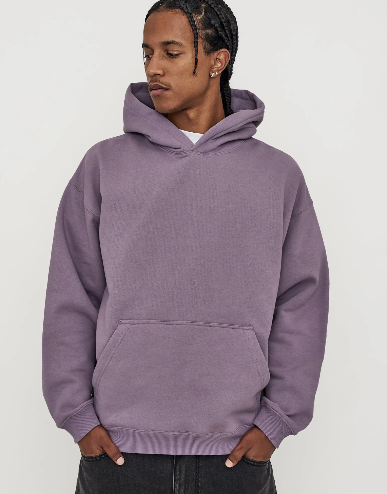 Oversized Heavyweight Plain Hoodie in Empire Yellow