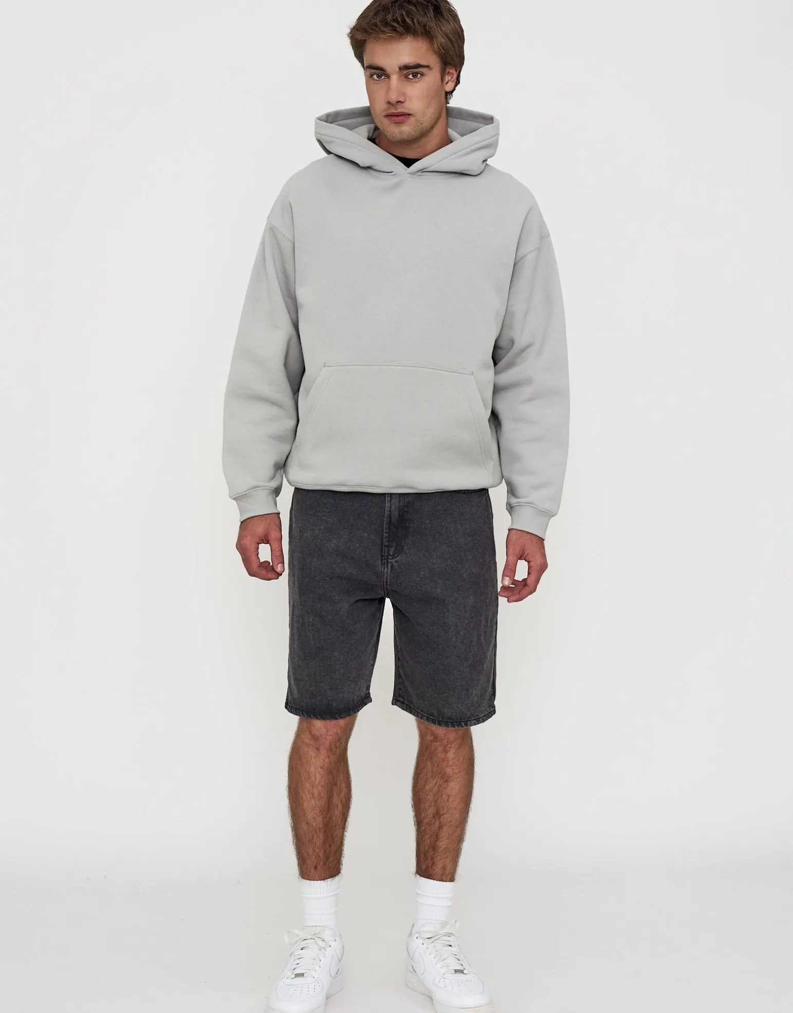 Oversized Heavyweight Plain Hoodie in Empire Yellow