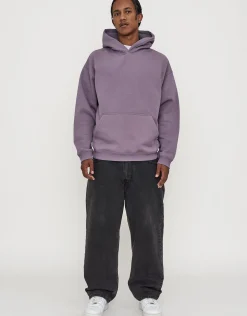 Oversized Heavyweight Plain Hoodie in Espresso Brown
