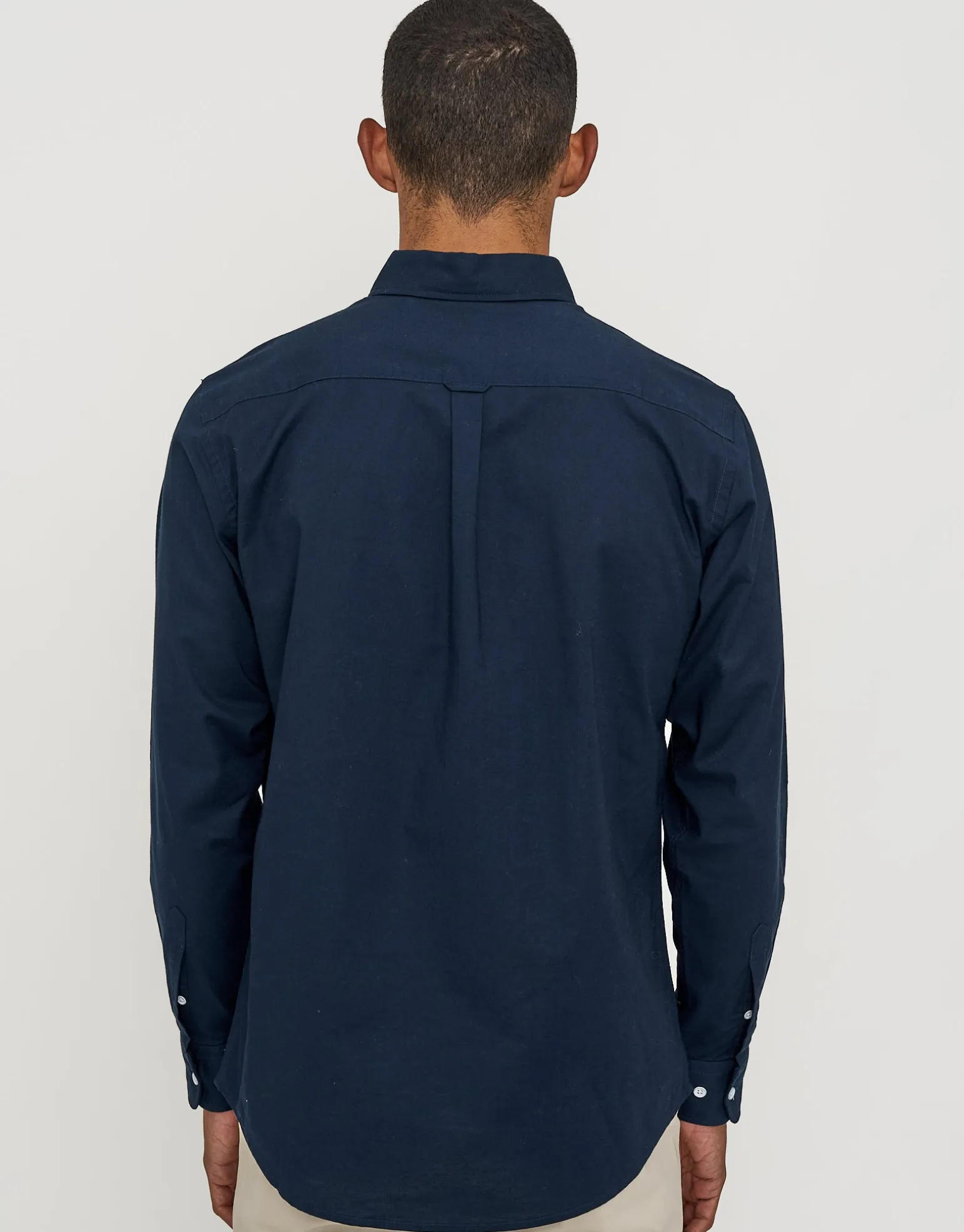 Oxford Stretch Long Sleeve Shirt in White