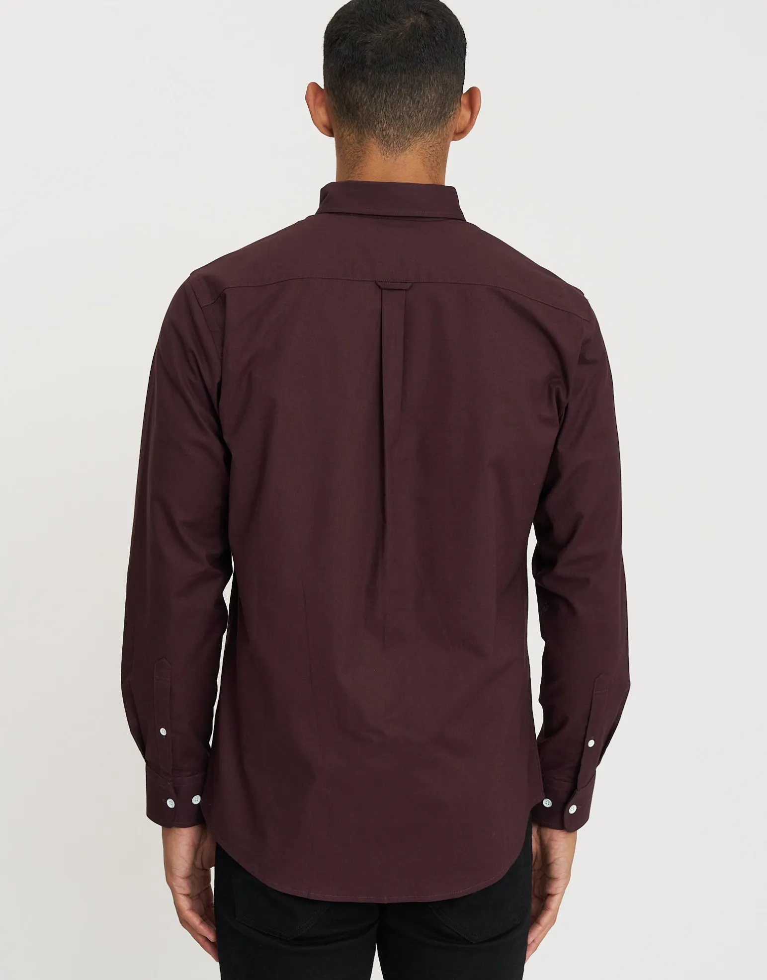 Oxford Stretch Long Sleeve Shirt in White