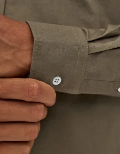 Oxford Stretch Long Sleeve Shirt in White