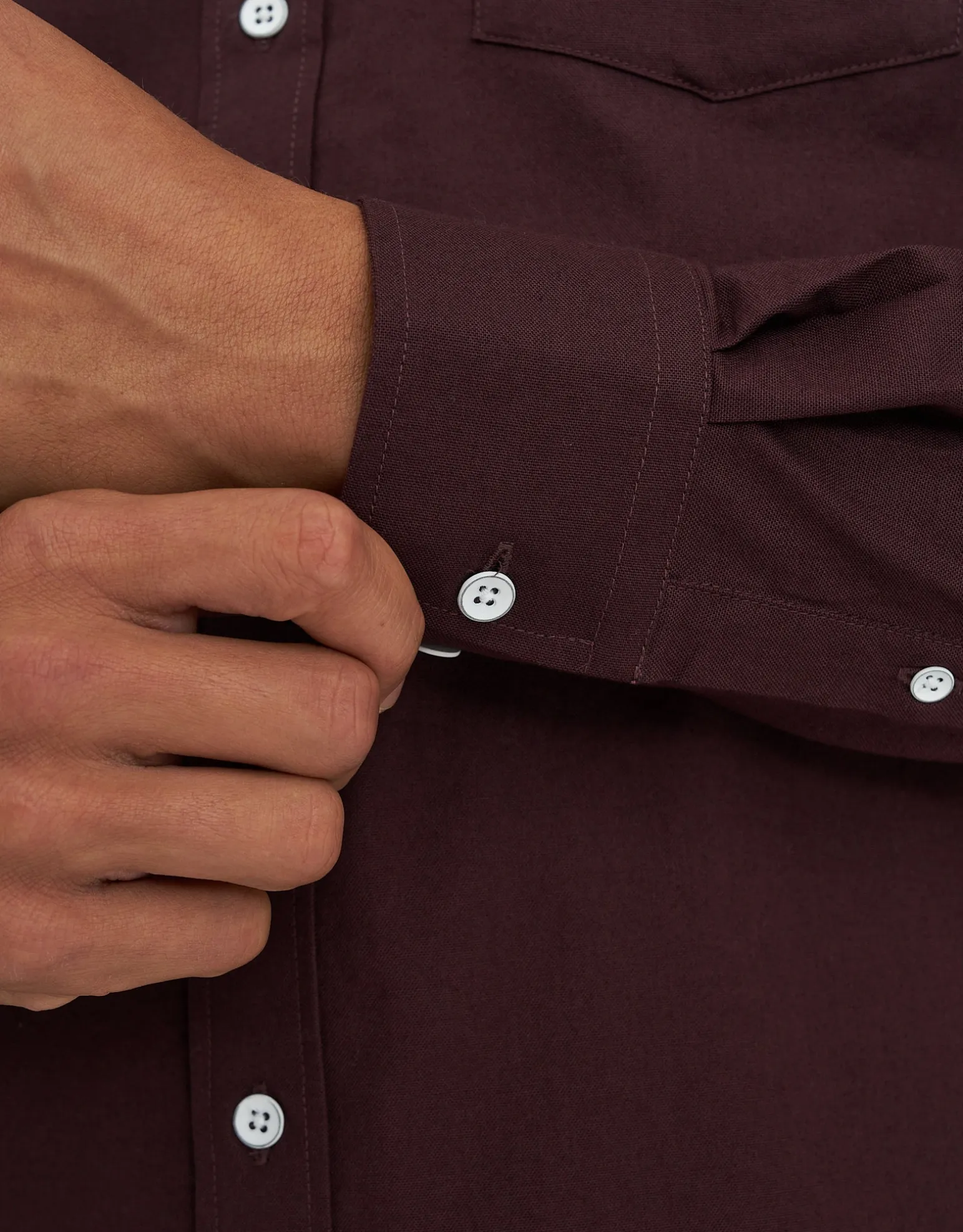 Oxford Stretch Long Sleeve Shirt in White