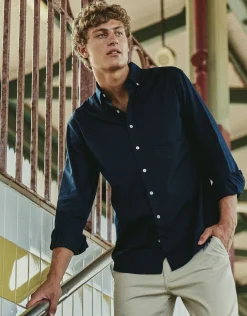 Oxford Stretch Long Sleeve Shirt in Lt Blue