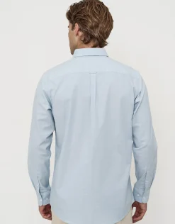 Oxford Stretch Long Sleeve Shirt in Black