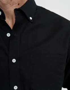 Oxford Stripe Stretch Long Sleeve Shirt in Blue Stripe