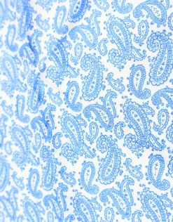 Paisley Pocket Square in Light Blue