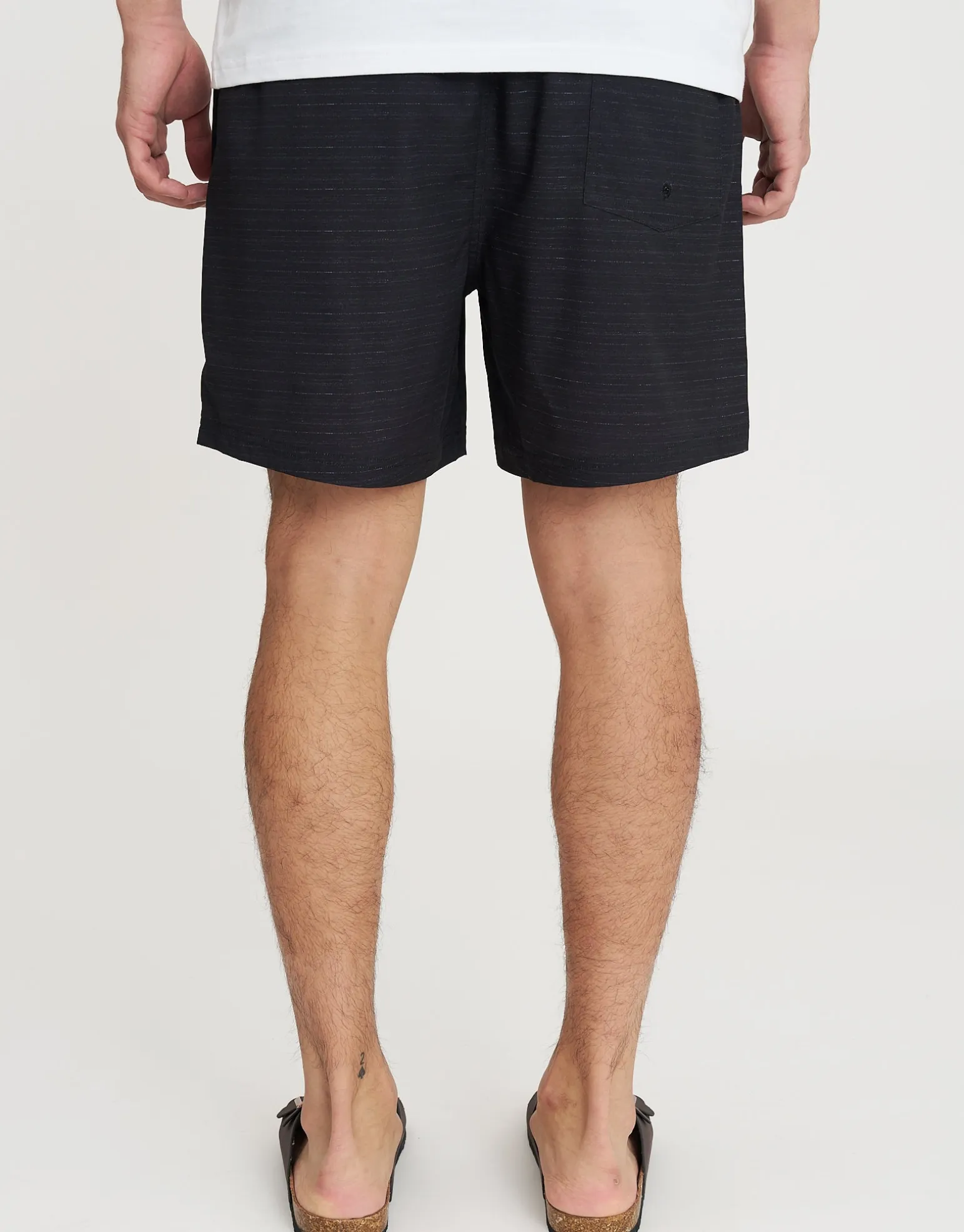 Palm Badge Swim Shorts in Black