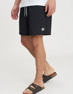 Palm Badge Swim Shorts in Black