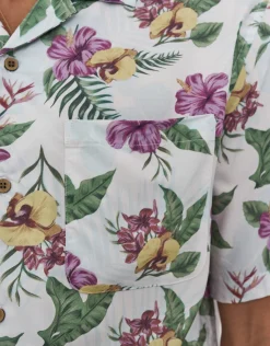 Palm Short Sleeve Shirt in Optical White