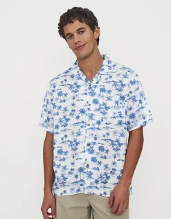 Palm Short Sleeve Shirt in Optical White