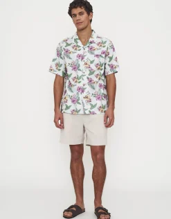 Palm Short Sleeve Shirt in Optical White