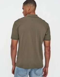 Pique Short Sleeve Polo in Black