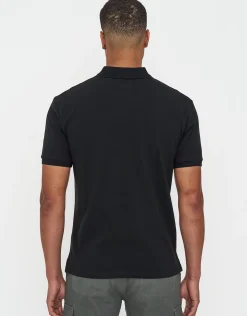 Pique Short Sleeve Polo in Black