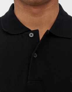 Pique Short Sleeve Polo in Blue Mist