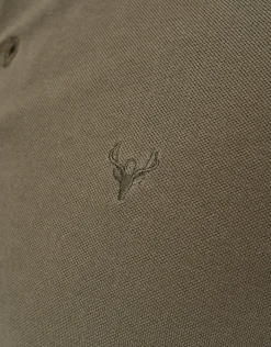 Pique Short Sleeve Polo in Blue Mist