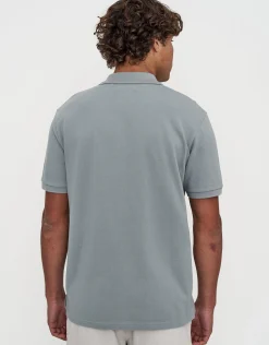 Pique Short Sleeve Polo in Blue Mist
