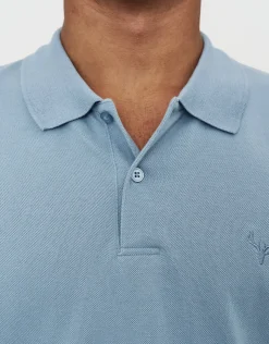Pique Short Sleeve Polo in Midnight Blue