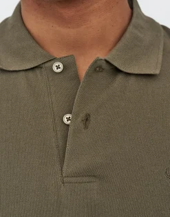 Pique Short Sleeve Polo in Pebble