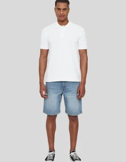 Pique Short Sleeve Polo in Pebble