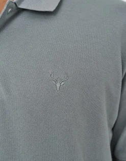 Pique Short Sleeve Polo in Pebble