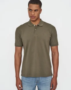 Pique Short Sleeve Polo in Pebble