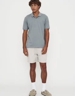 Pique Short Sleeve Polo in Pebble