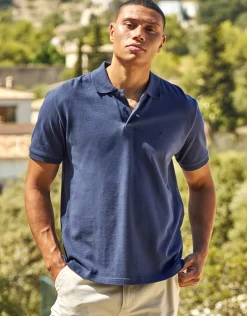 Pique Short Sleeve Polo in Pebble