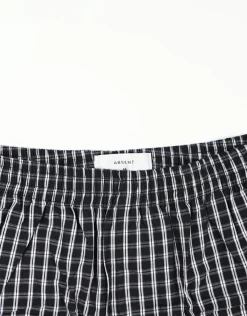 Plaid Print Boxers in Black
